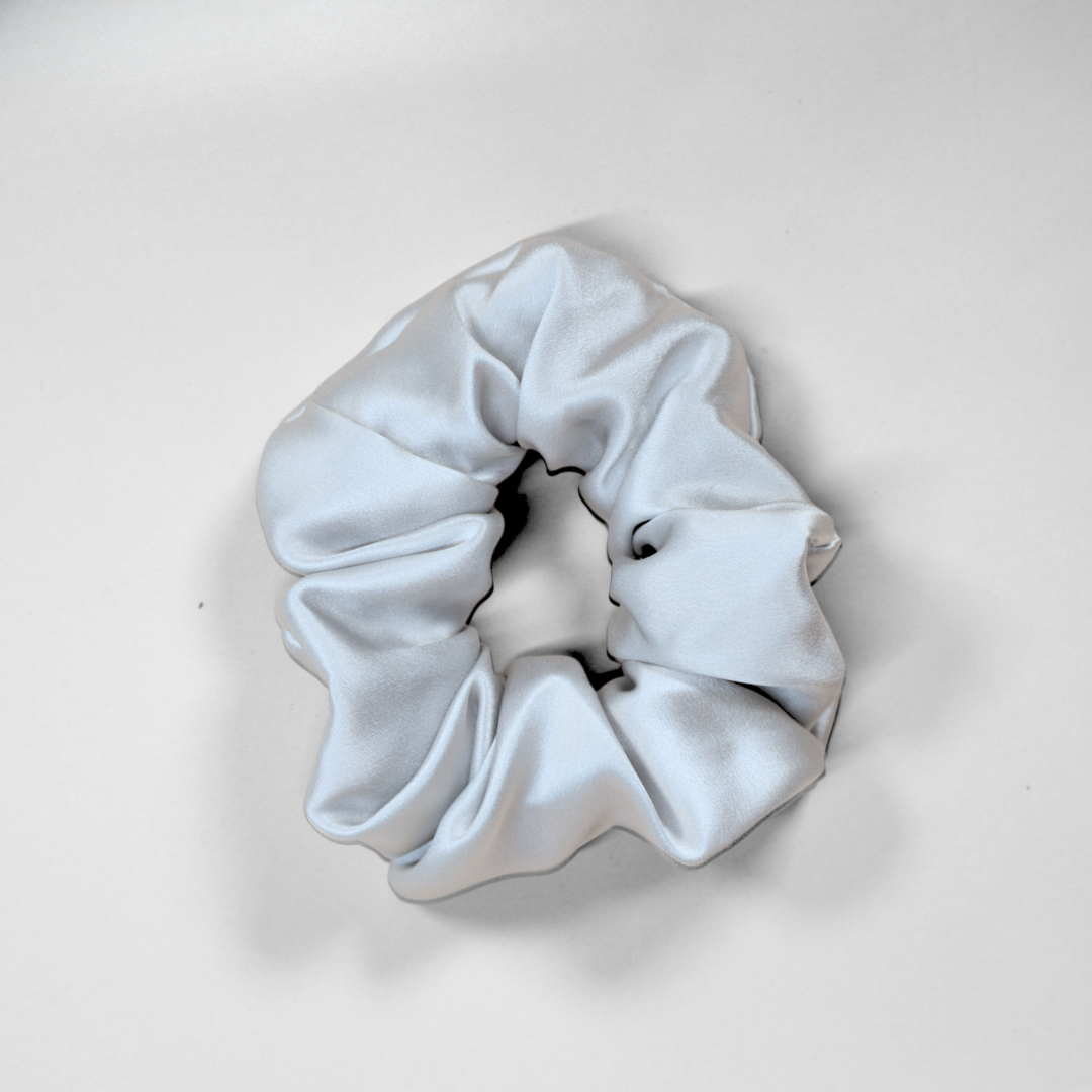 Chouchou 100 % soie - Gris perle