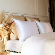 Taie d'oreiller 100 % soie - Blanc