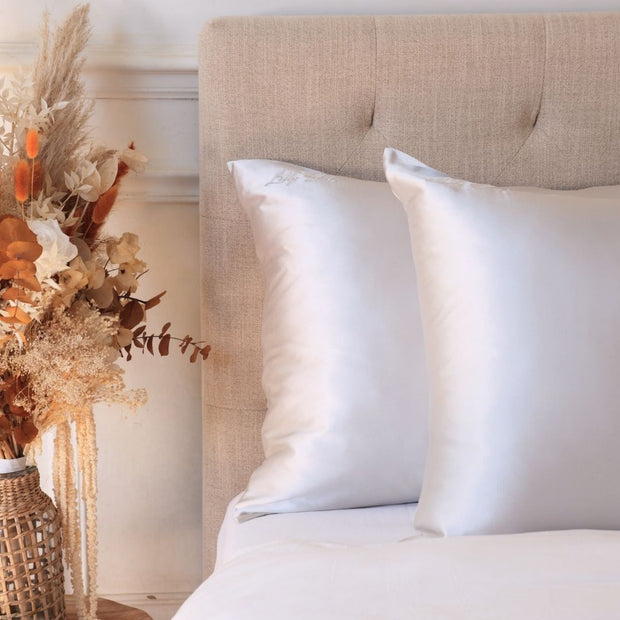 Taie Oreiller 100% Soie - Gris Perle