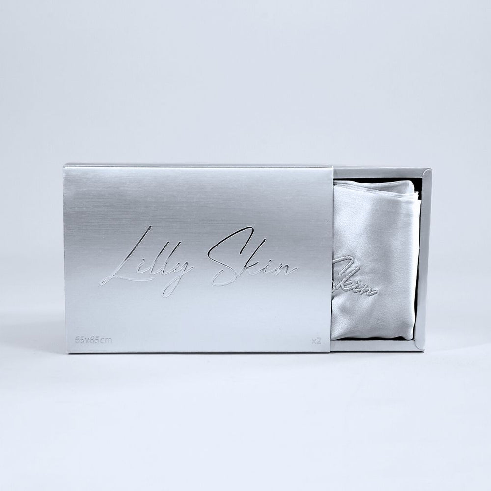 Taie Oreiller 100% Soie - Gris Perle