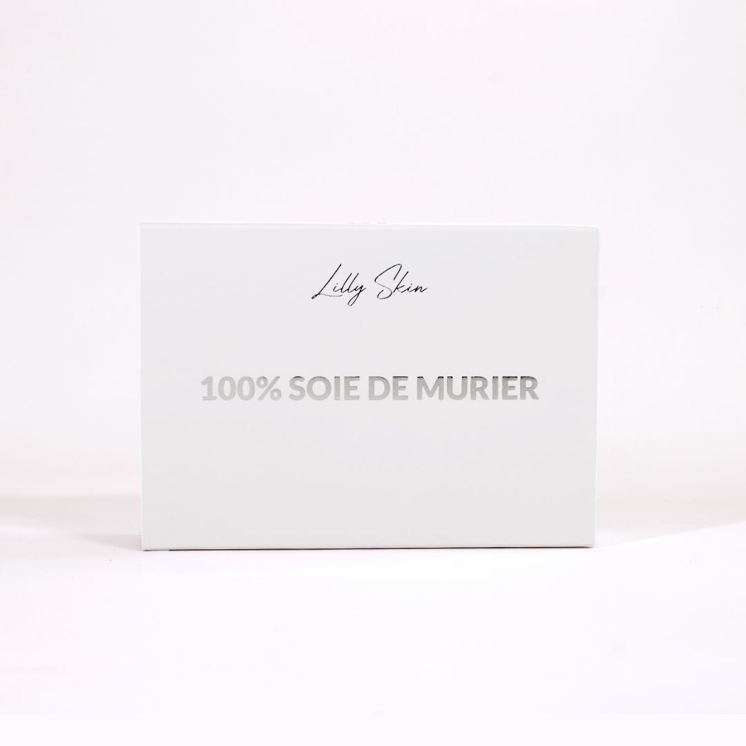 Taie d'oreiller 100 % soie - Blanc
