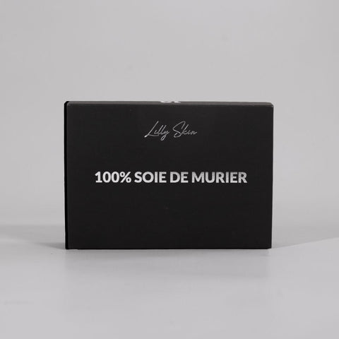 Taie d'oreiller 100% Soie - Noir