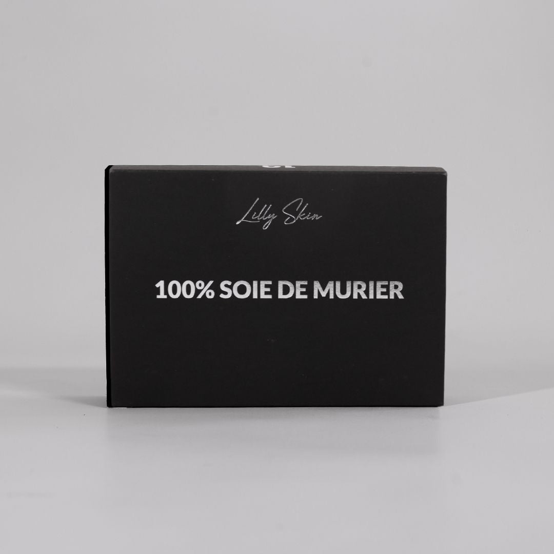 Taie d'oreiller 100 % soie - Noir