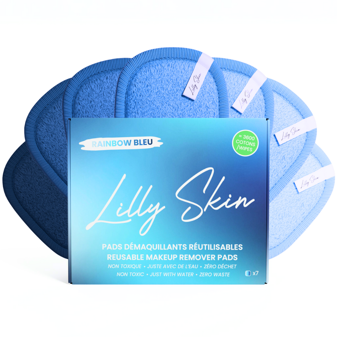 1 Boîte de tampons Rainbow bleus