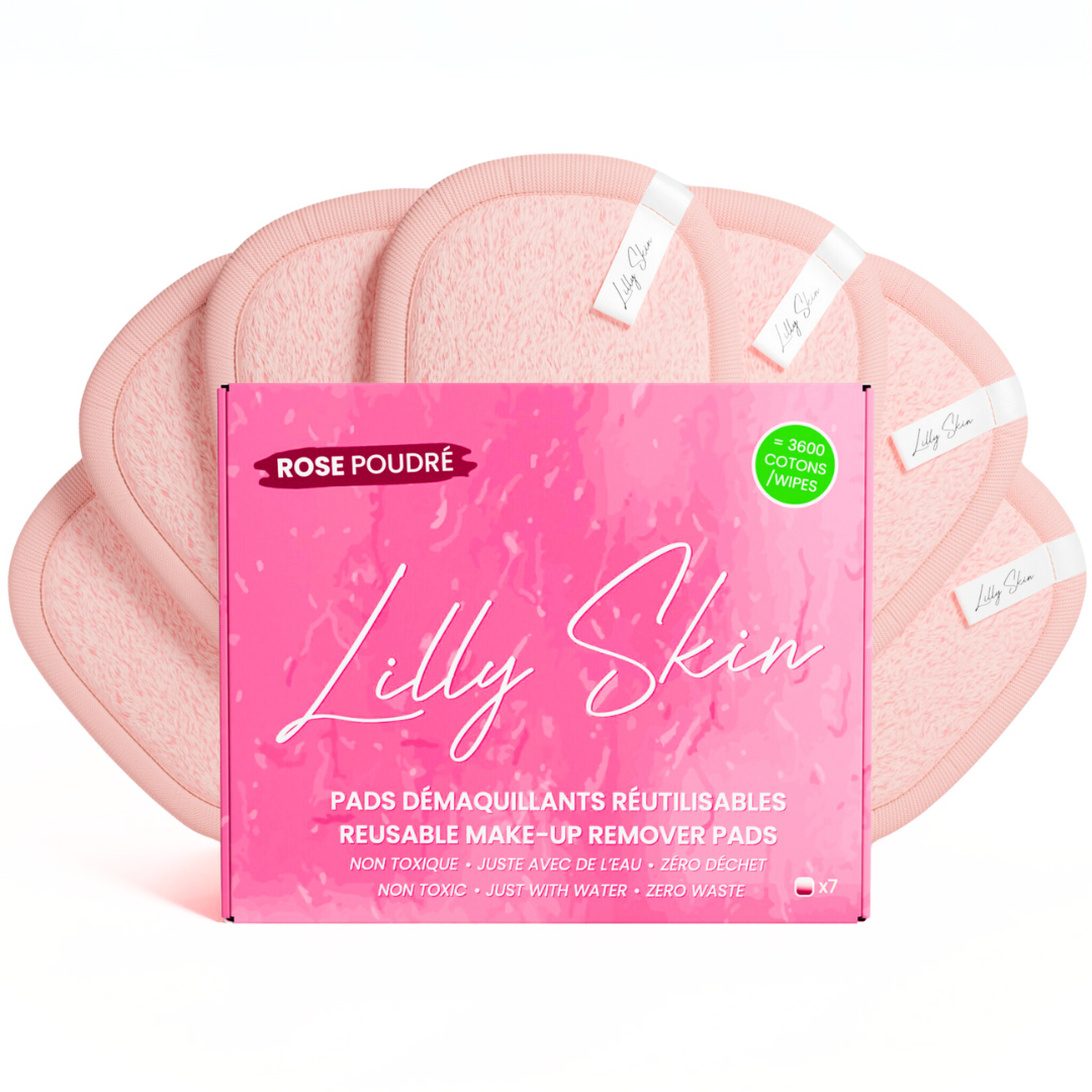 1 Boîte de pads rose poudré
